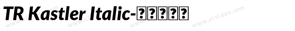 TR Kastler Italic字体转换